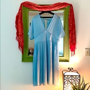 Powder Blue Tie-Back Dress